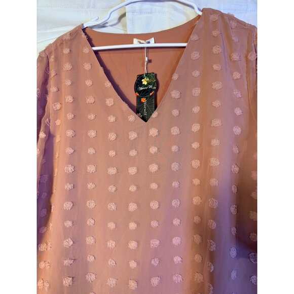 Dress Pink Glam Bell Sleeves Regency Cottagecore Boho Womens Plus XXL 2X NWT - Picture 3 of 3